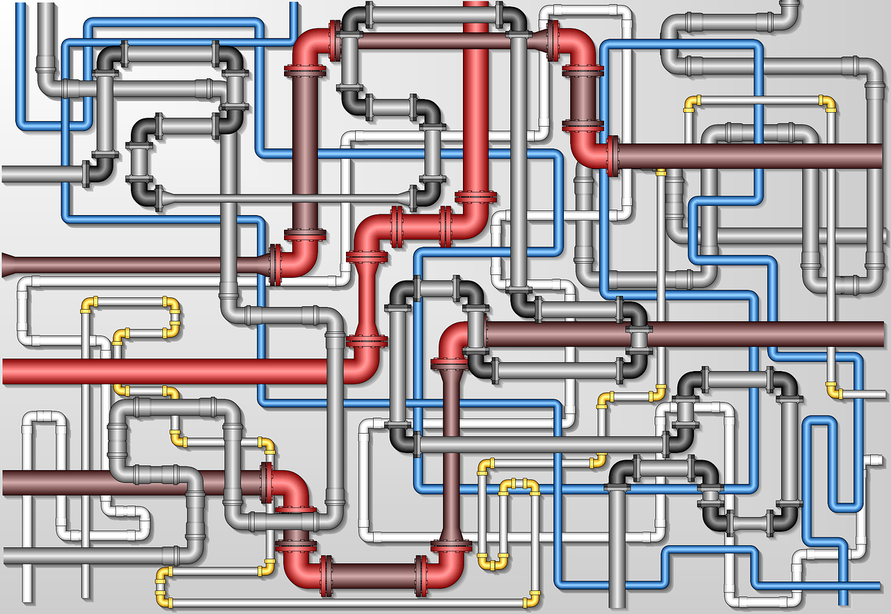 Jumbled mess of overlaid pipes. Also known as my attempt to be funny